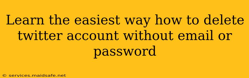 Learn the easiest way how to delete twitter account without email or password