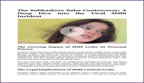 Shubhshree Sahu Viral MMS Video: Unpacking The Controversy And Its Impact