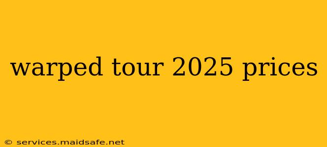 warped tour 2025 prices